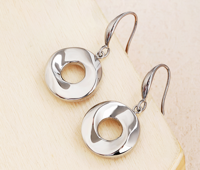 Sphere&Style Open Circle Drop Earrings