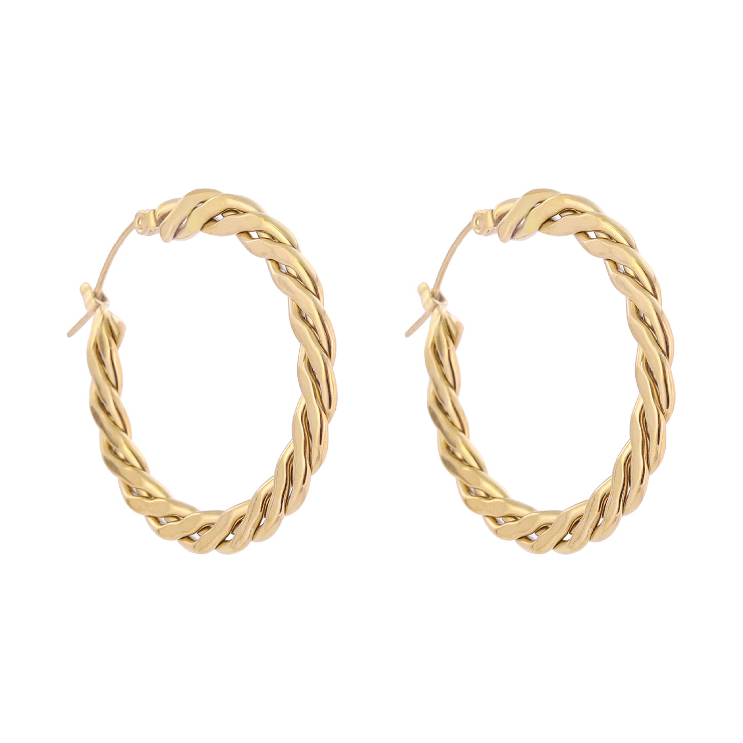 Sphere&Style Flat Braided Round Hoops