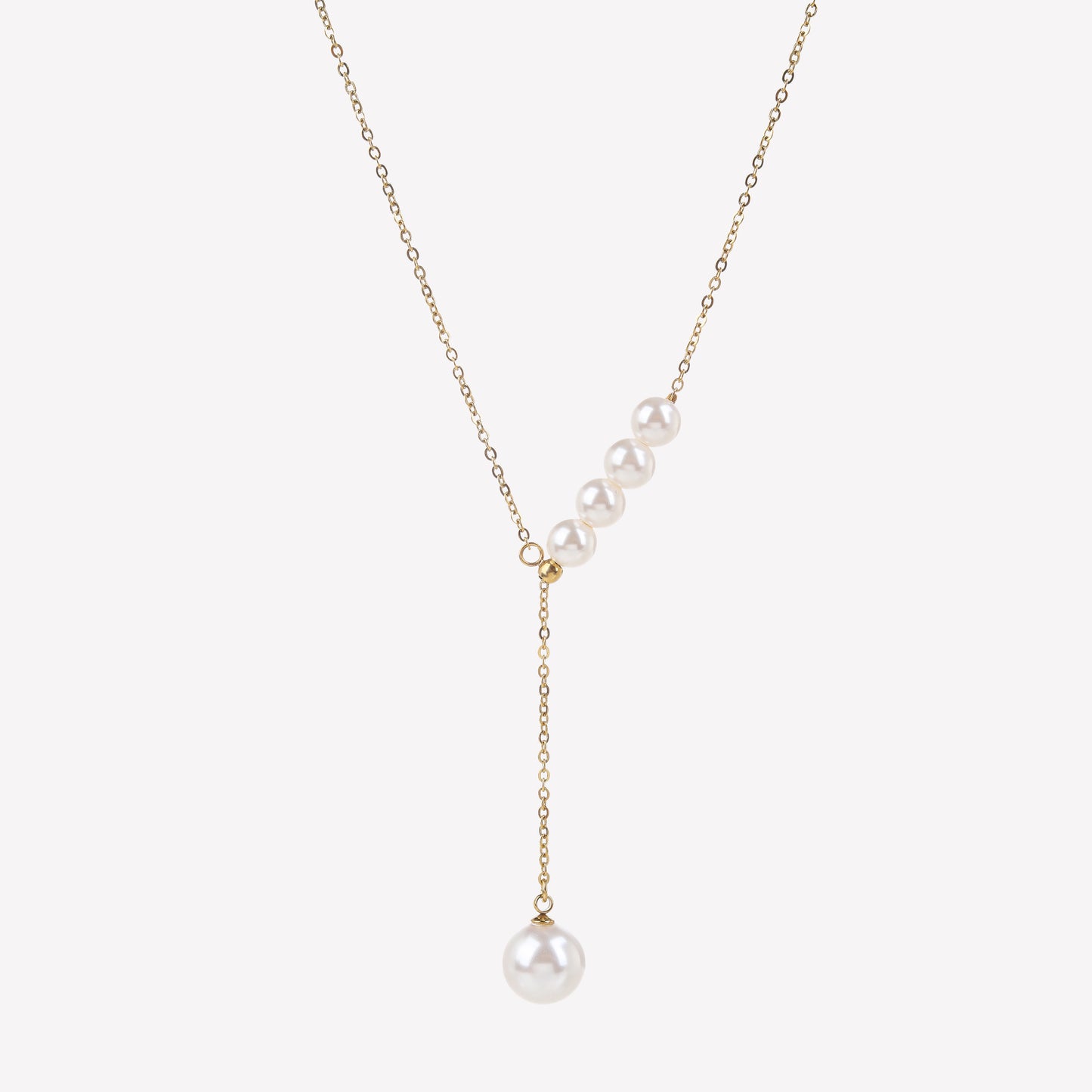 Elegant Pearl-Drop Necklace with Chain