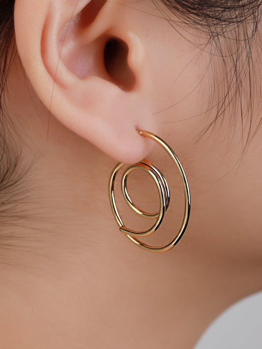 Sphere&Style Spiral Hoops Earrings