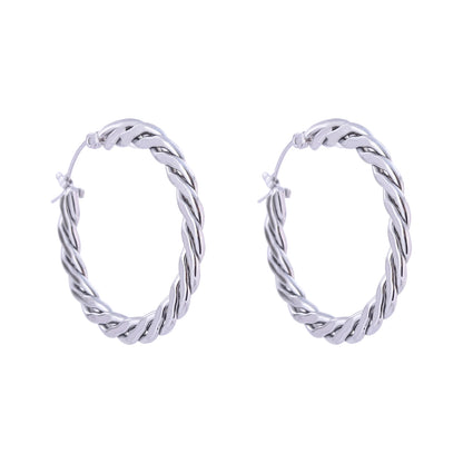 Sphere&Style Flat Braided Round Hoops